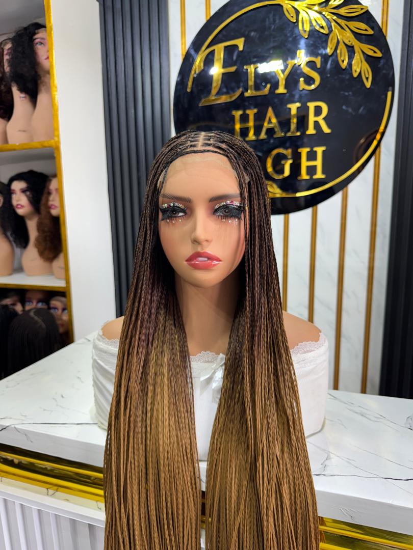 Center Bone Straight Braids color 33 & 27
