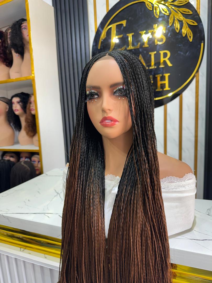 Kim K Bone Straight Braids color Black & 30