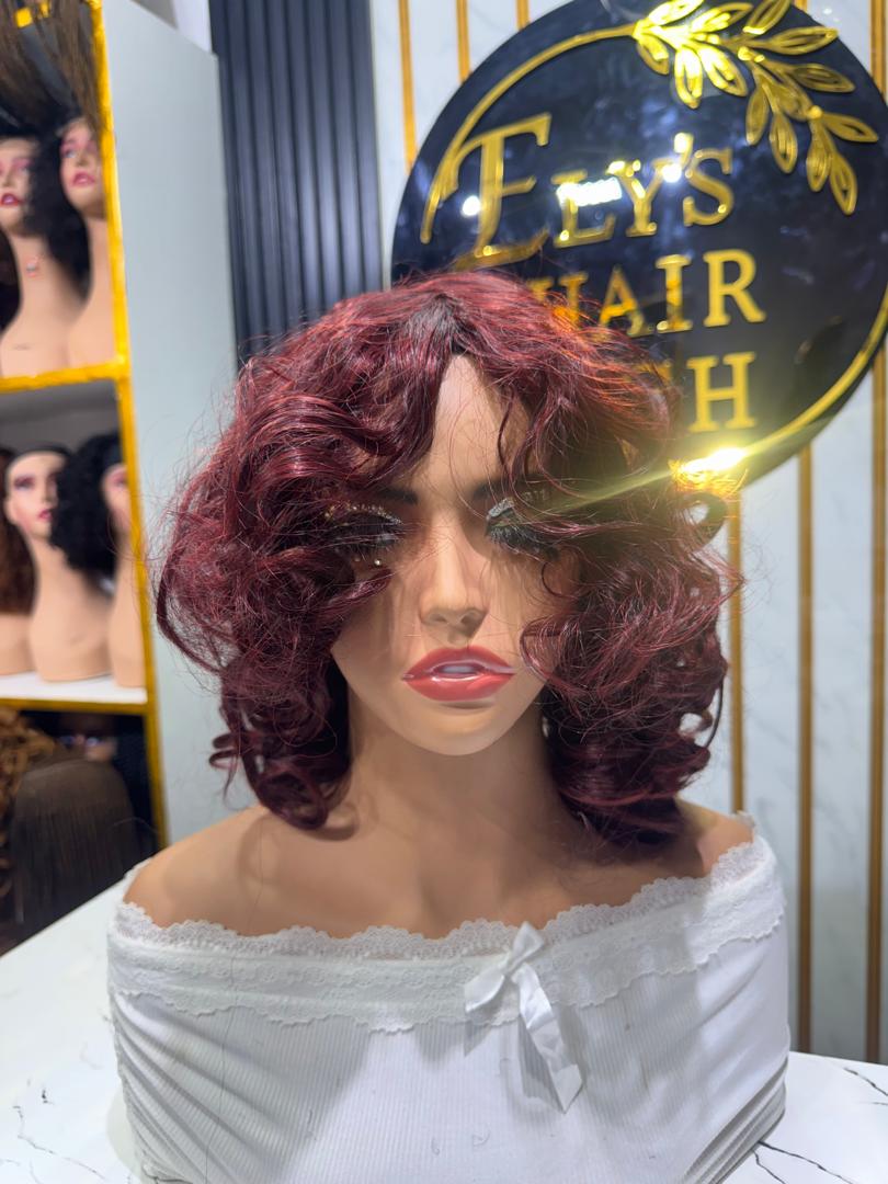 Burgundy Omotola bouncy