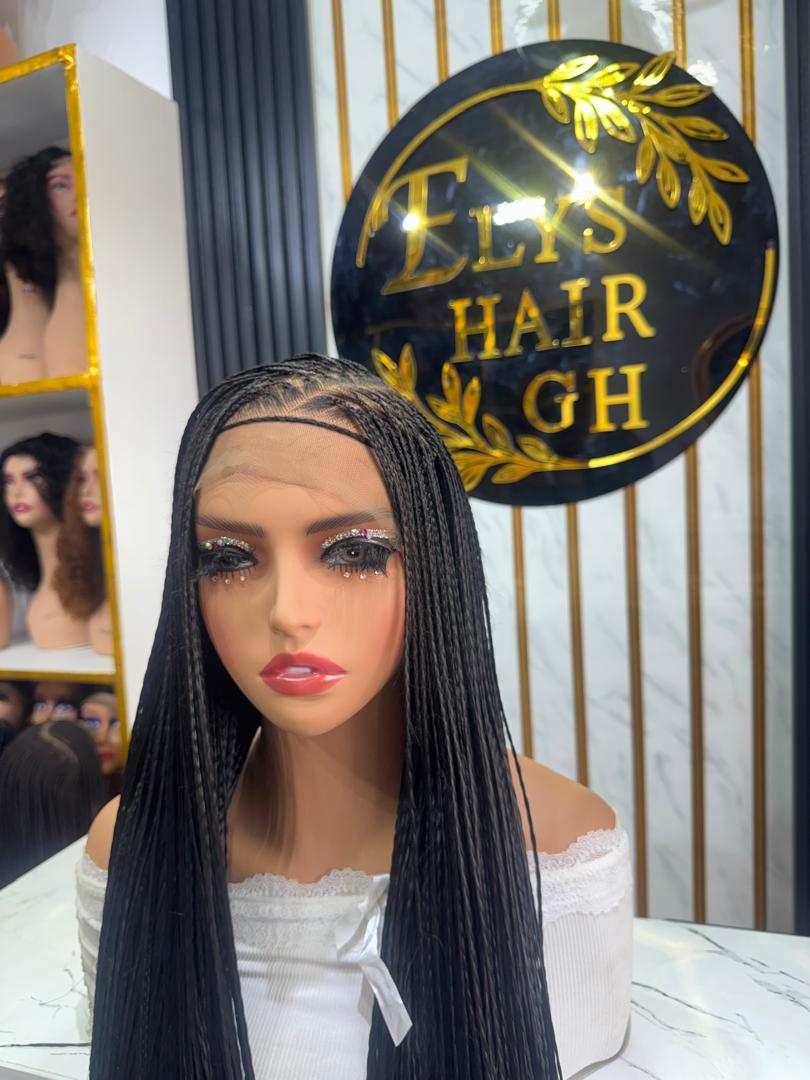 C-Cut  Bone Straight Braids color All Black 