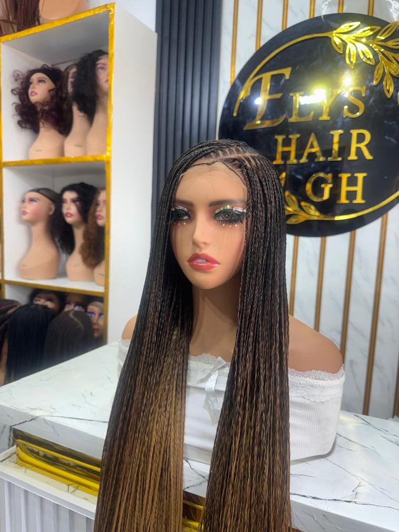 Kim K Straight Braids color Black, 30 & 27 