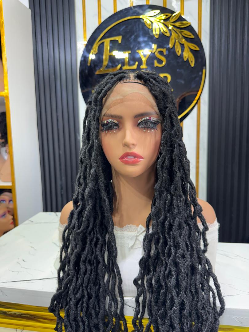 Glueless Natural wavy Locs color 1