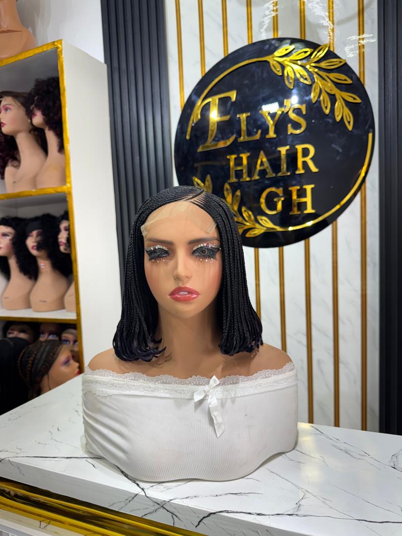 Human Hair lace Braided Bulb C-Cut