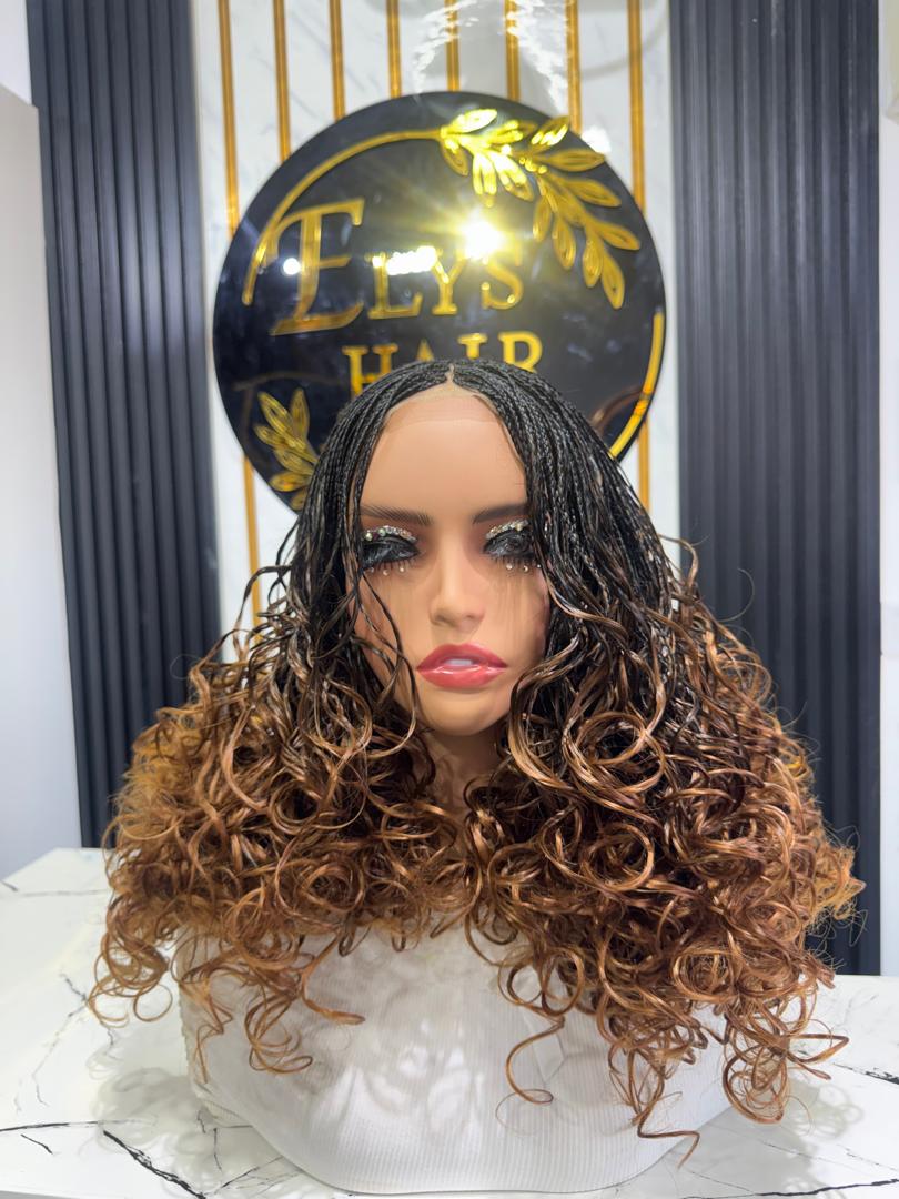 14'' Spiral Braids in Human Hair lace